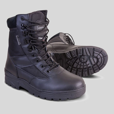 Kombat UK Patrol Boot - Half Leather/Half Nylon - Black