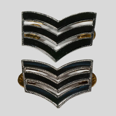 METAL Roped Edge Epaulettes Rank Sgt Met Style