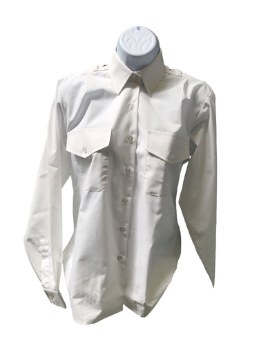 Sugdens Female White Police Long Sleeved Shirt