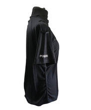 Police Polo Top Black With Zip-REDUCED TO CLEAR