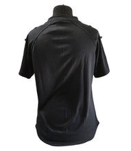 Police Polo Top Black With Zip-REDUCED TO CLEAR